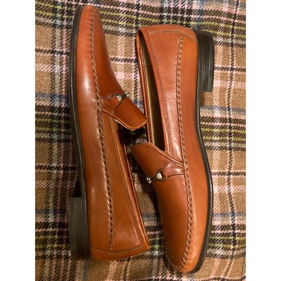Bally Men's Loafers Horsebit Cognac Leather ~ Sz 11D ~ Quiet Luxury So Good! - Picture 2 of 10